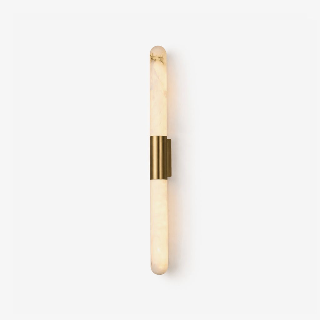 Velin Alabaster Tube Wall Sconce by Bling Lighting Studio