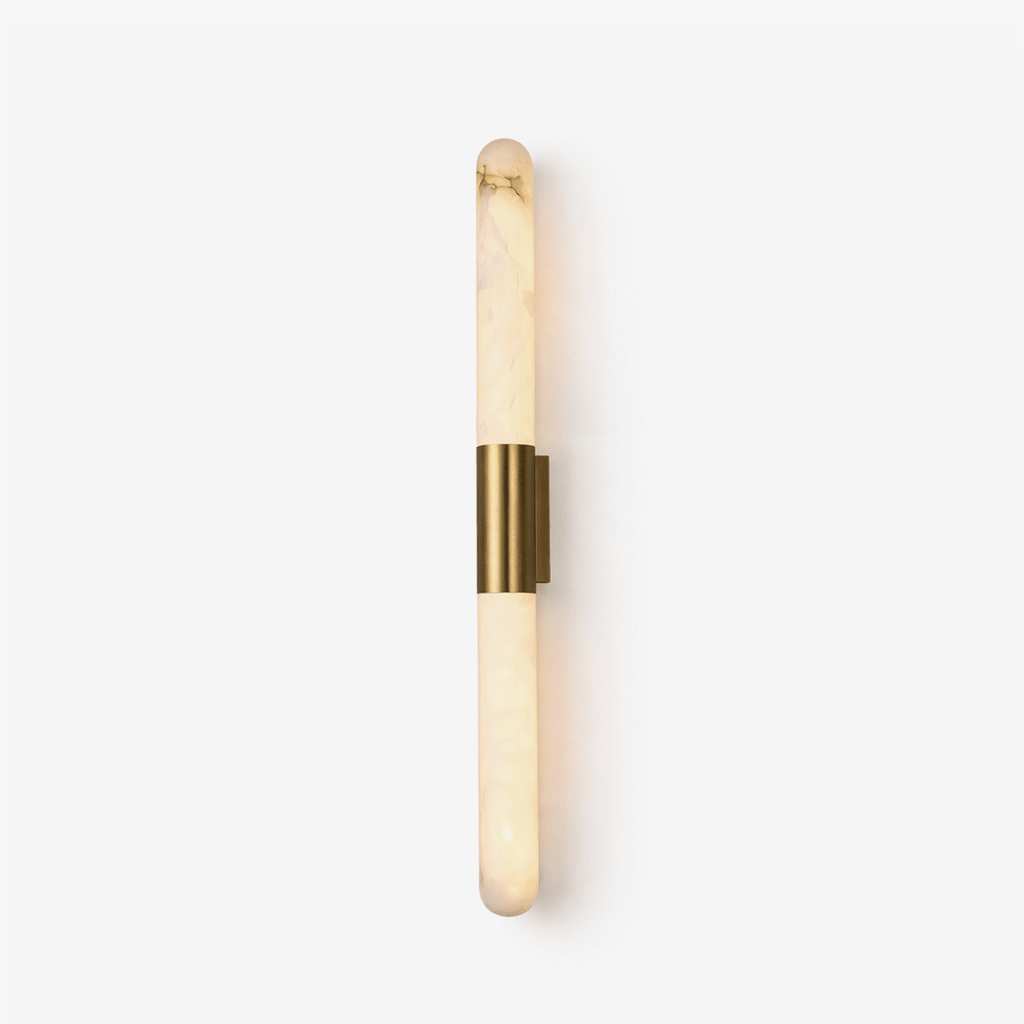 Velin Alabaster Tube Wall Sconce by Bling Lighting Studio