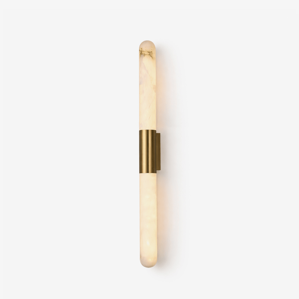Velin Alabaster Tube Wall Sconce by Bling Lighting Studio