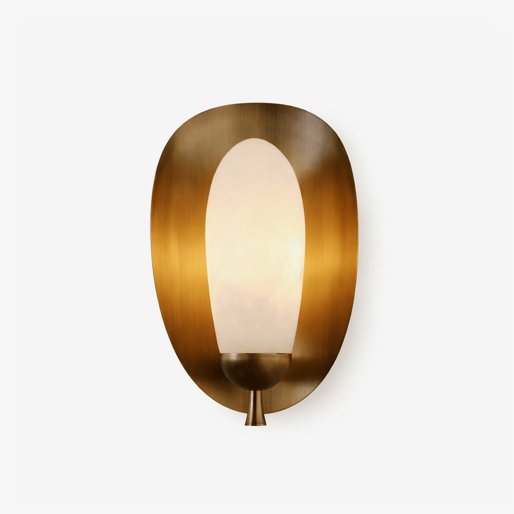 Solenne Alabaster Halo Wall Light by Bling Lighting Studio