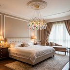 Avis Colorful Crystal Rain Branch Chandelier by Bling Lighting Studio