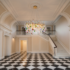 Avis Colorful Crystal Rain Branch Chandelier by Bling Lighting Studio