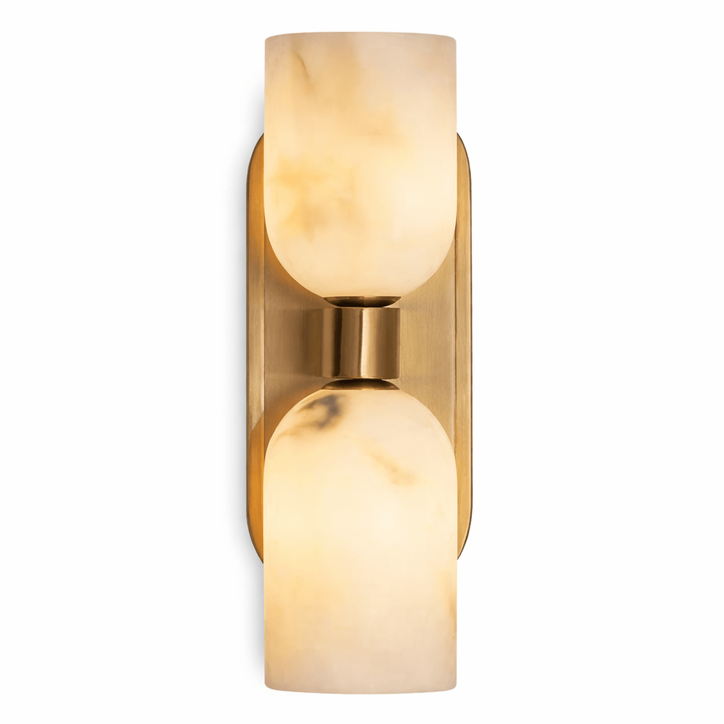 Aurelian Twin Alabaster Wall Light by Bling Lighting Studio