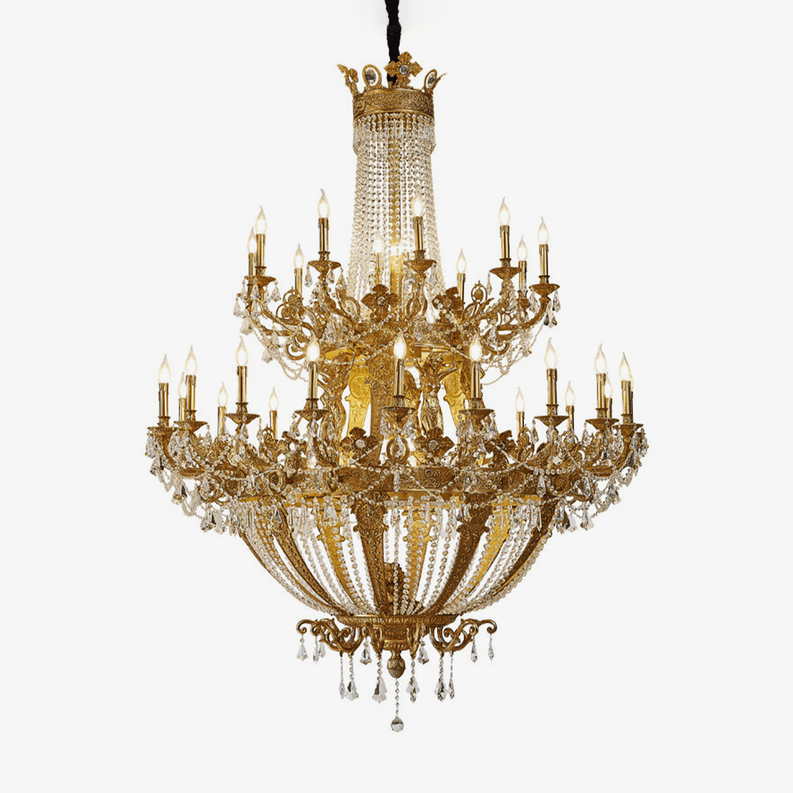 Zaira Opulent Chandelier by Bling Lighting Studio