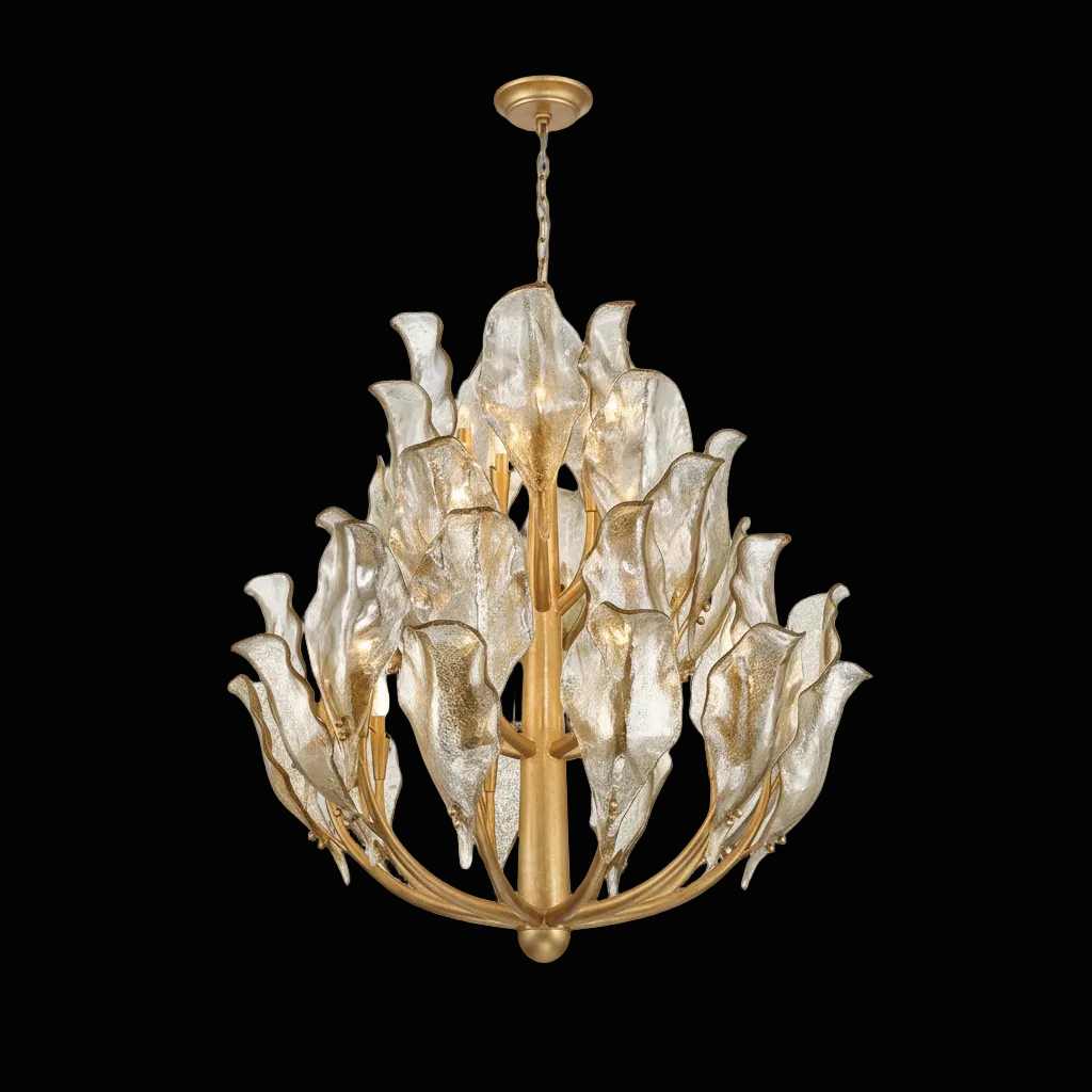 Tarot Modern Glass Chandelier by Bling Lighting Studio