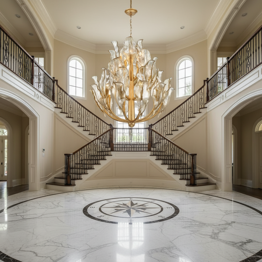 Tarot Modern Glass Chandelier by Bling Lighting Studio