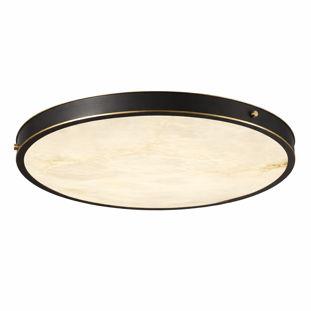 Aureon Alabaster Round Ceiling Lamp by Bling Lighting Studio