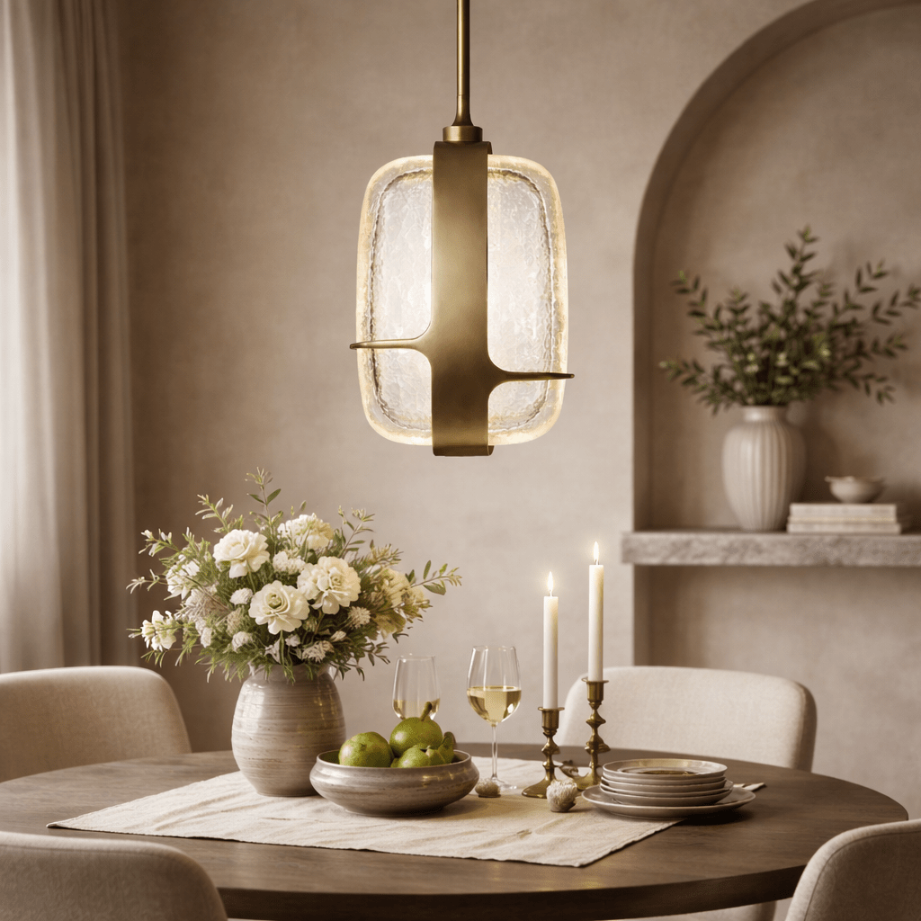 Ardin Textured Glass Pendant Lamp by Bling Lighting Studio