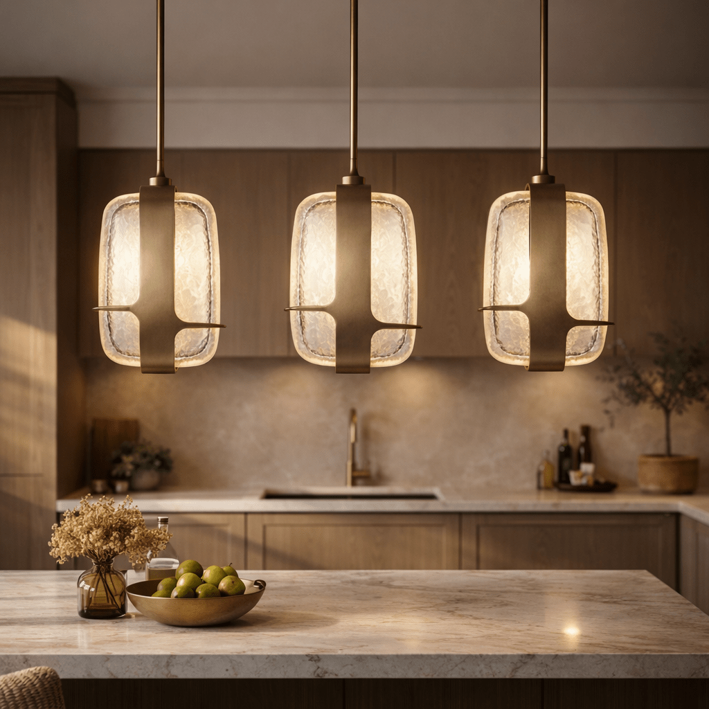 Ardin Textured Glass Pendant Lamp by Bling Lighting Studio