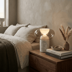 Halo Alabaster Table Lamp by Bling Lighting Studio
