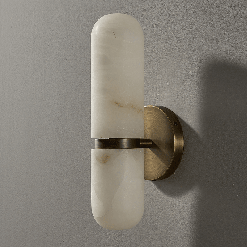 Alabaster Capsule Wall Sconce by Bling Lighting Studio