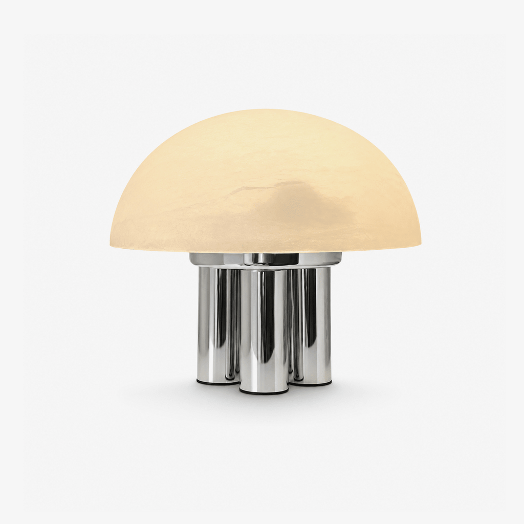 Mira Alabaster Mushroom Table Lamp by Bling Lighting Studio