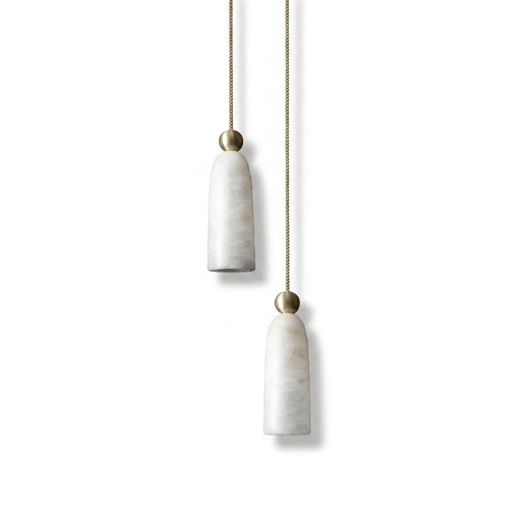Alabaster Bell Cluster Pendant Lamp by Bling Lighting Studio