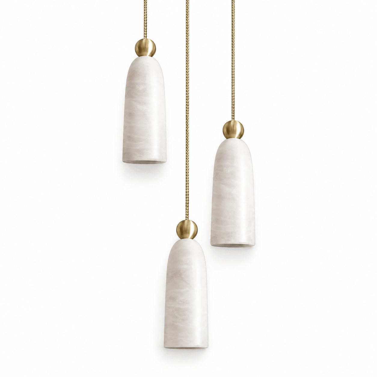 Alabaster Bell Cluster Pendant Lamp by Bling Lighting Studio