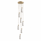 Alabaster Bell Cluster Pendant Lamp by Bling Lighting Studio