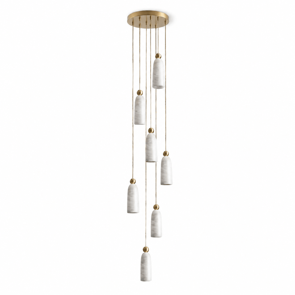 Alabaster Bell Cluster Pendant Lamp by Bling Lighting Studio