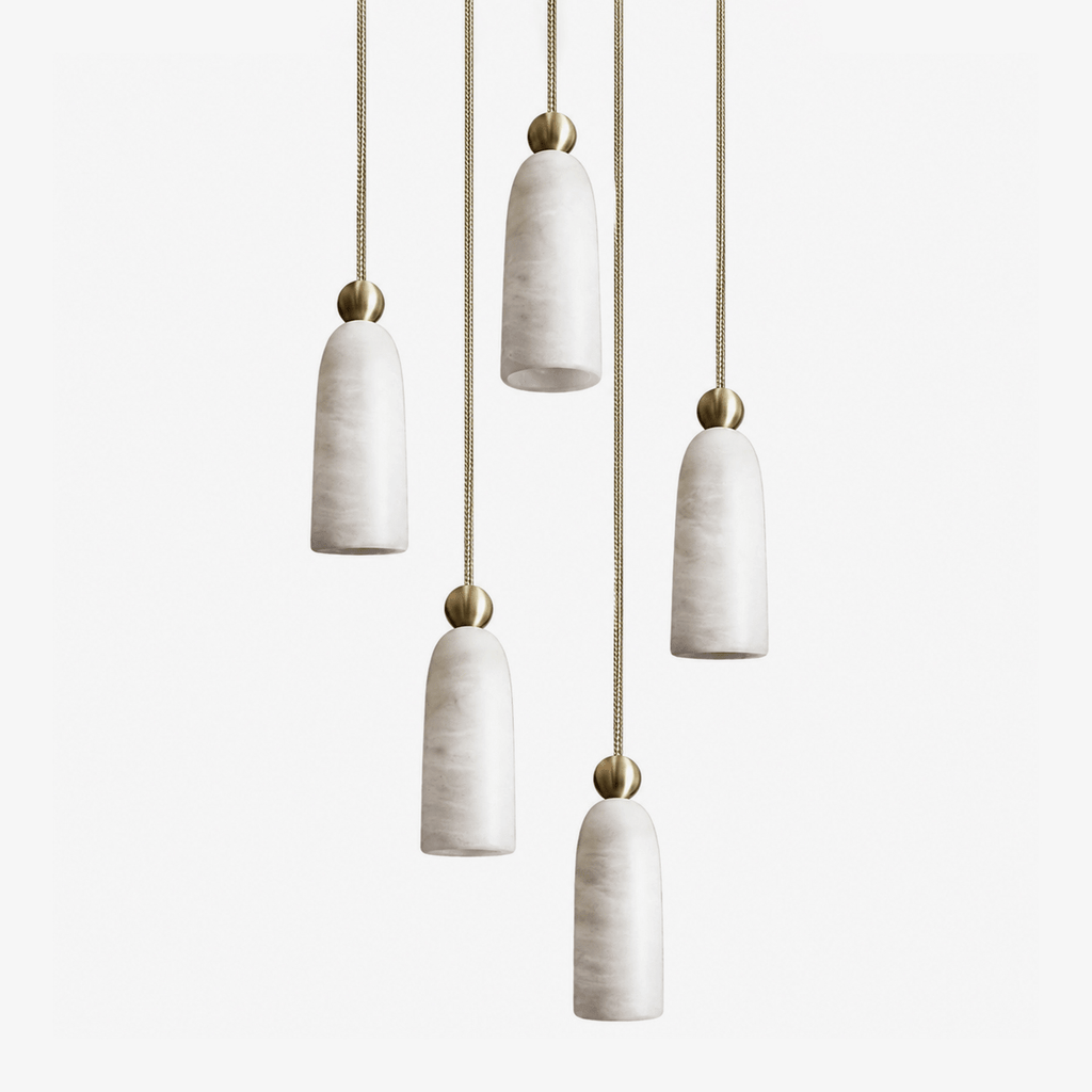 Alabaster Bell Cluster Pendant Lamp by Bling Lighting Studio