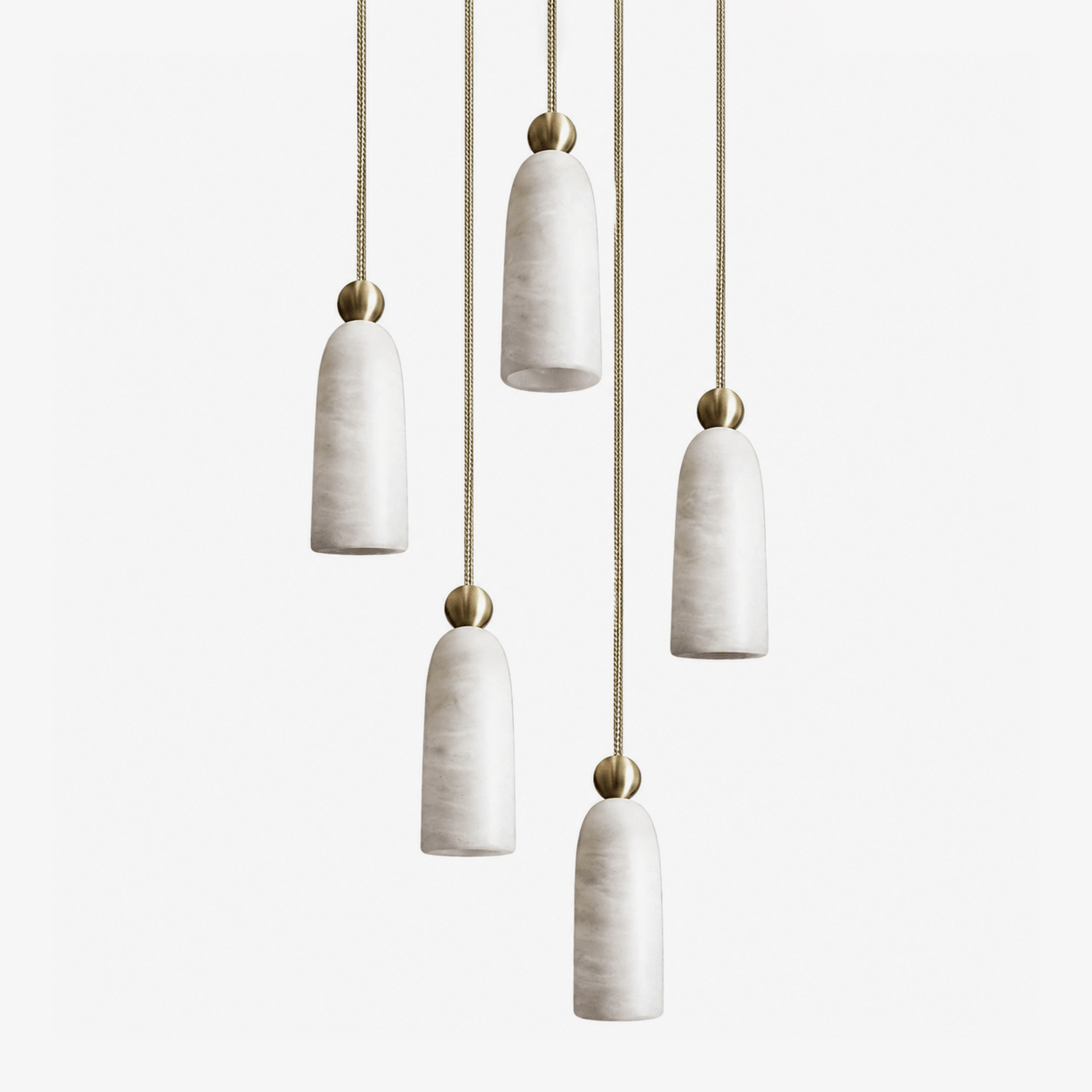 Alabaster Bell Cluster Pendant Lamp by Bling Lighting Studio