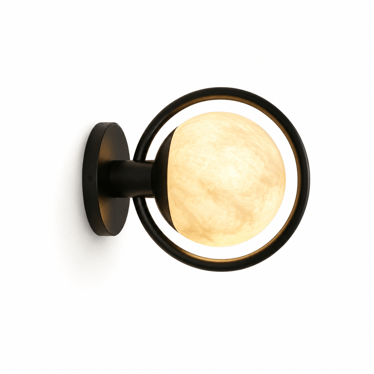 Celestial Ring Alabaster Wall Lamp by Bling Lighting Studio