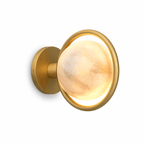 Celestial Ring Alabaster Wall Lamp by Bling Lighting Studio