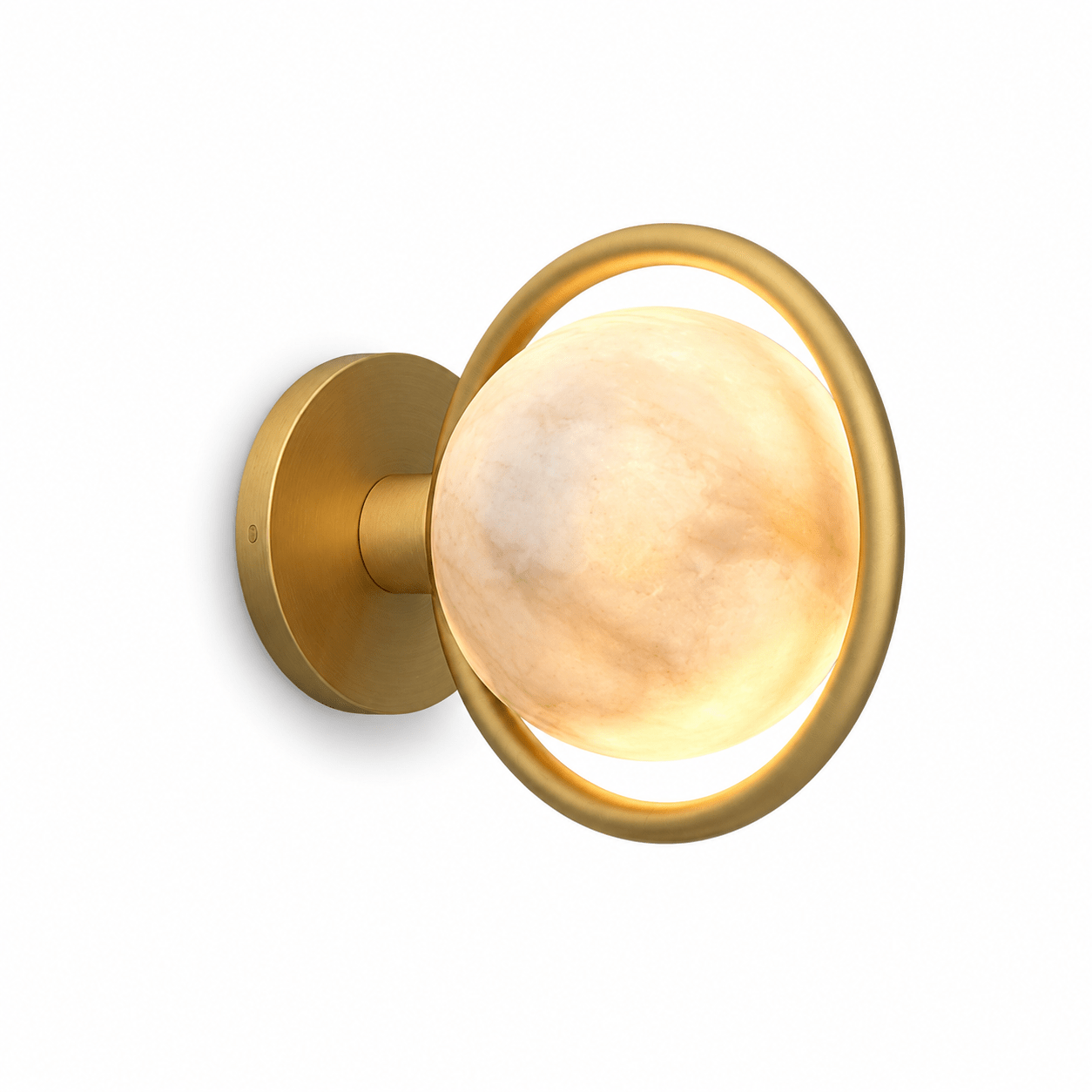 Celestial Ring Alabaster Wall Lamp by Bling Lighting Studio