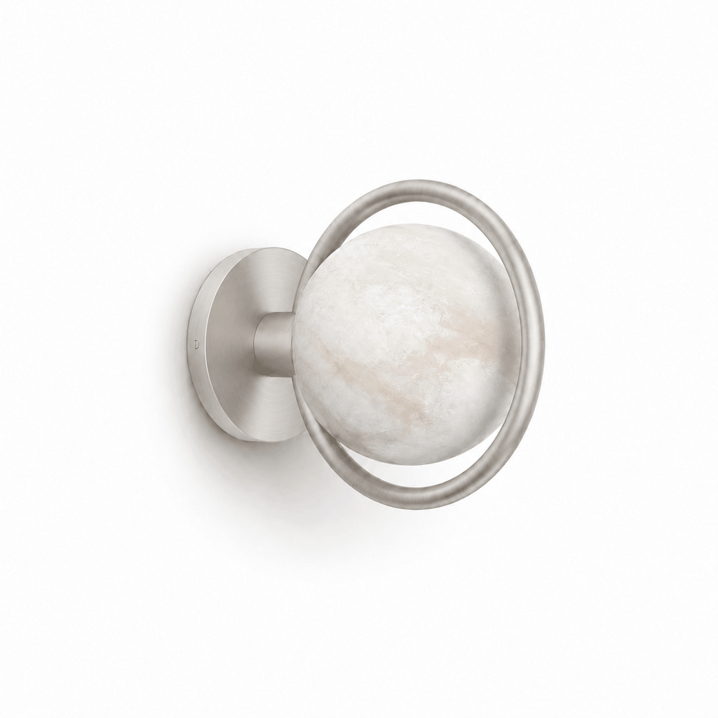 Celestial Ring Alabaster Wall Lamp by Bling Lighting Studio