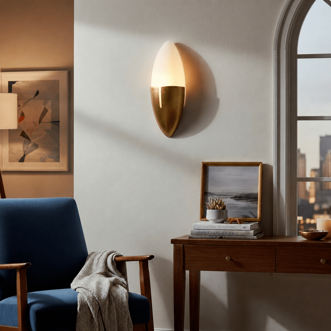 Gilded Cocoon Wall Lamp by Bling Lighting Studio