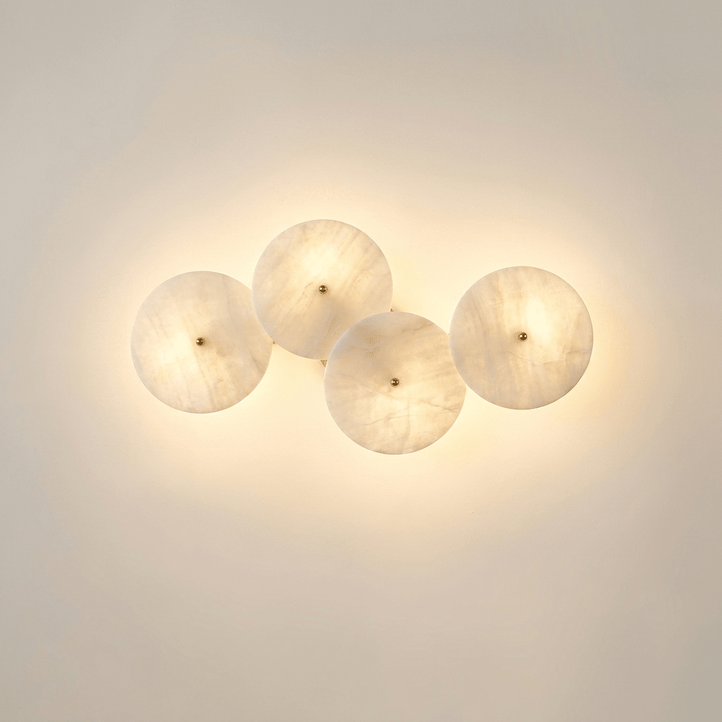 Cluster Alabaster Sconce by Bling Lighting Studio
