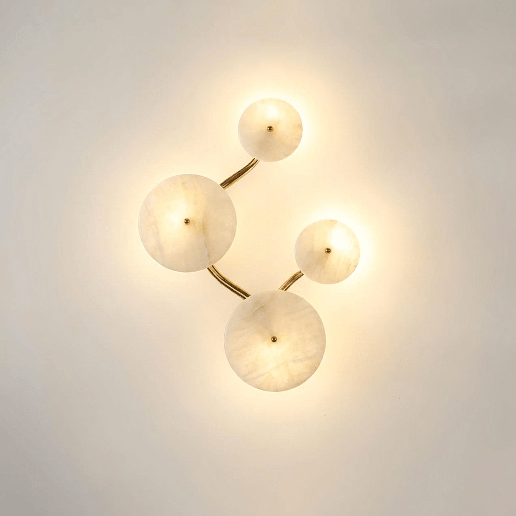 Cluster Alabaster Sconce by Bling Lighting Studio