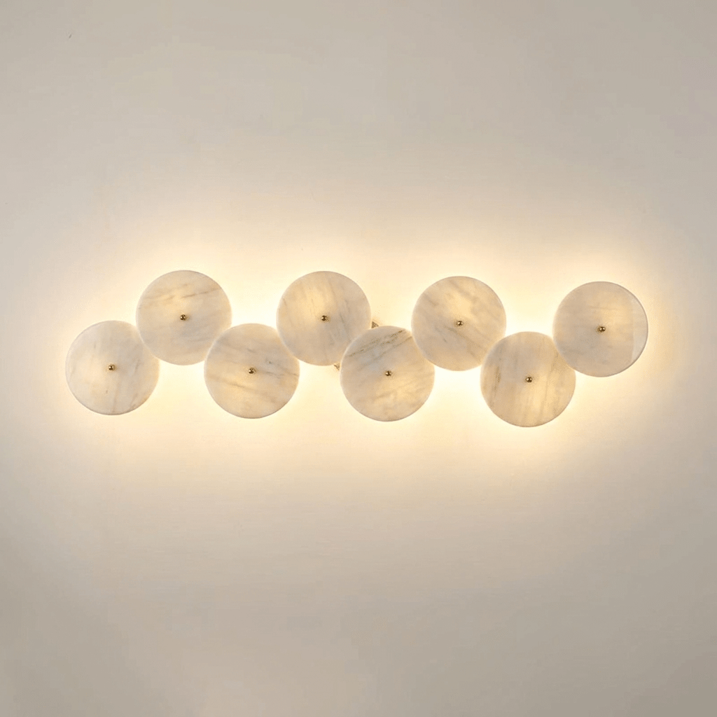 Cluster Alabaster Sconce by Bling Lighting Studio