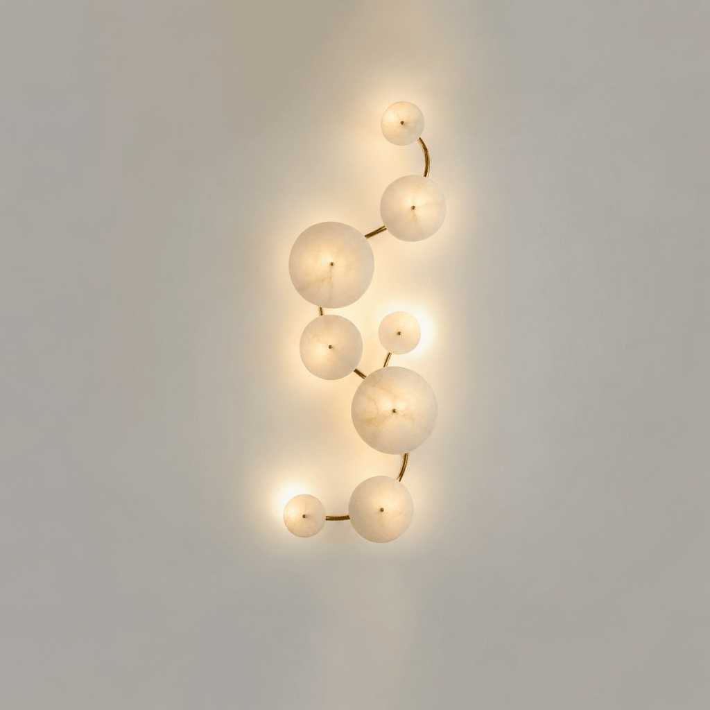 Cluster Alabaster Sconce by Bling Lighting Studio