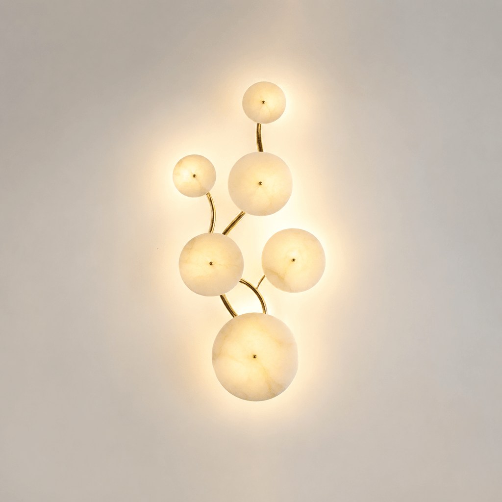 Cluster Alabaster Sconce by Bling Lighting Studio