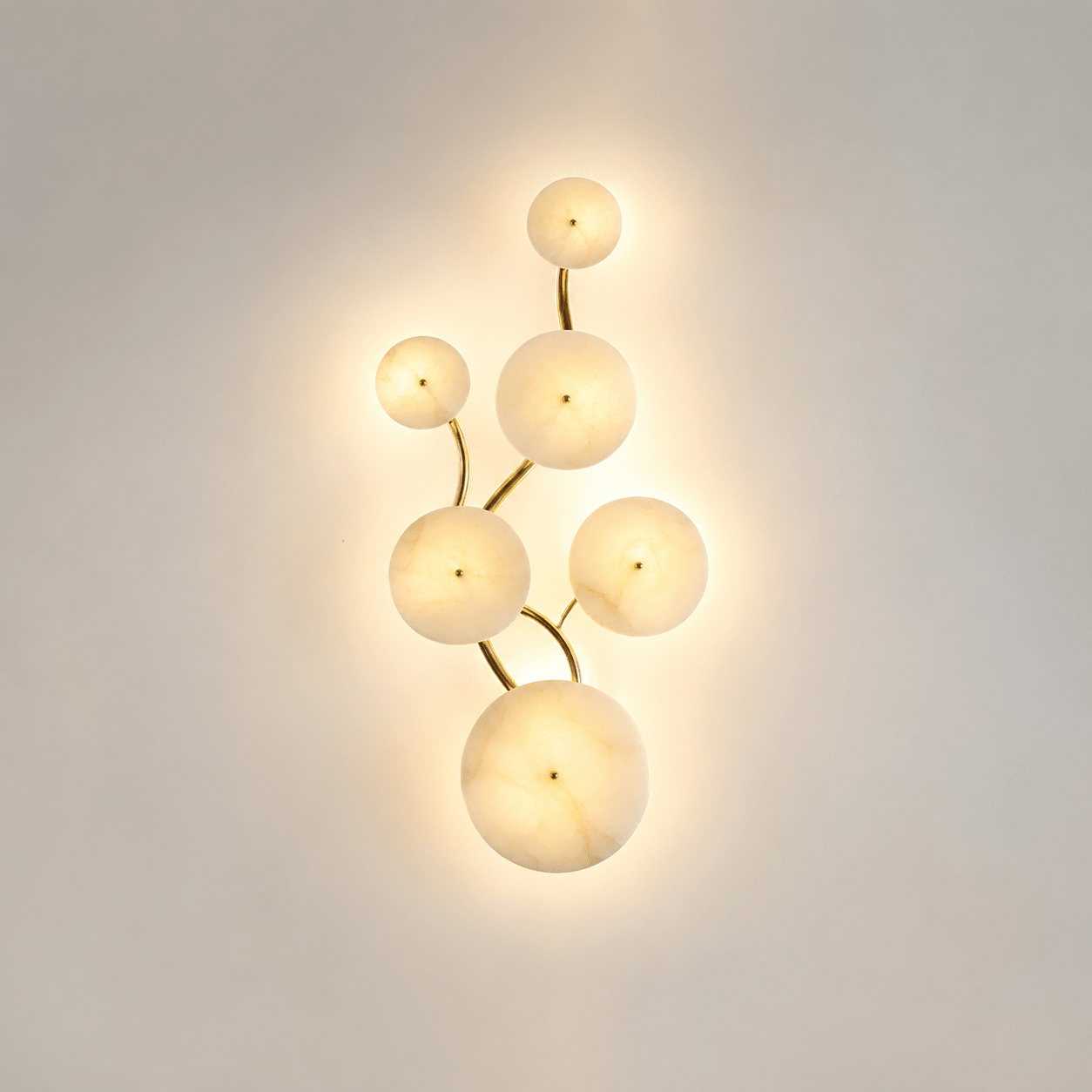 Cluster Alabaster Sconce by Bling Lighting Studio
