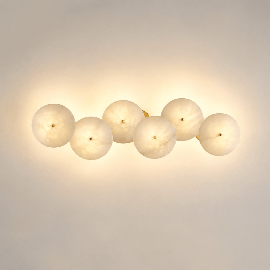 Cluster Alabaster Sconce by Bling Lighting Studio