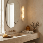 Aurelia Slim Alabaster Linear Wall Light by Bling Lighting Studio
