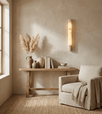 Aurelia Slim Alabaster Linear Wall Light by Bling Lighting Studio