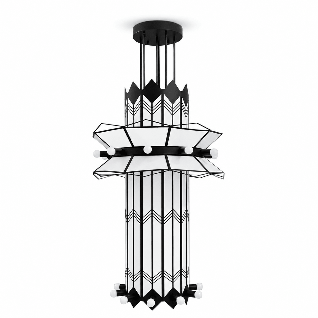 Rayonne Art Deco Chandelier by Bling Lighting Studio