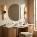 Calcedonia Alabaster Tube Wall Sconce by Bling Lighting Studio