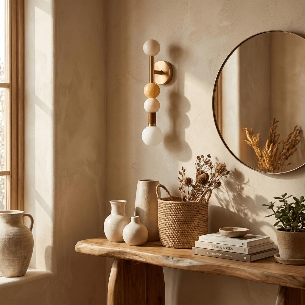 Stacked Sphere Marble Wall Sconce by Bling Lighting Studio