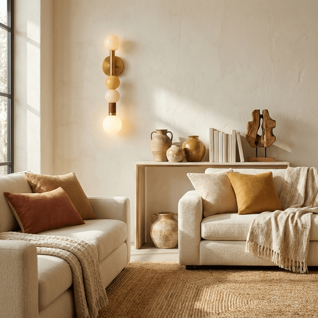 Stacked Sphere Marble Wall Sconce by Bling Lighting Studio