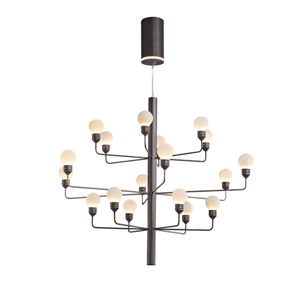 Raggiera Tiered Alabaster Globe Chandelier by Bling Lighting Studio