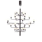 Raggiera Tiered Alabaster Globe Chandelier by Bling Lighting Studio