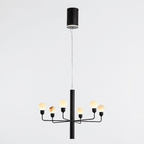 Raggiera Tiered Alabaster Globe Chandelier by Bling Lighting Studio