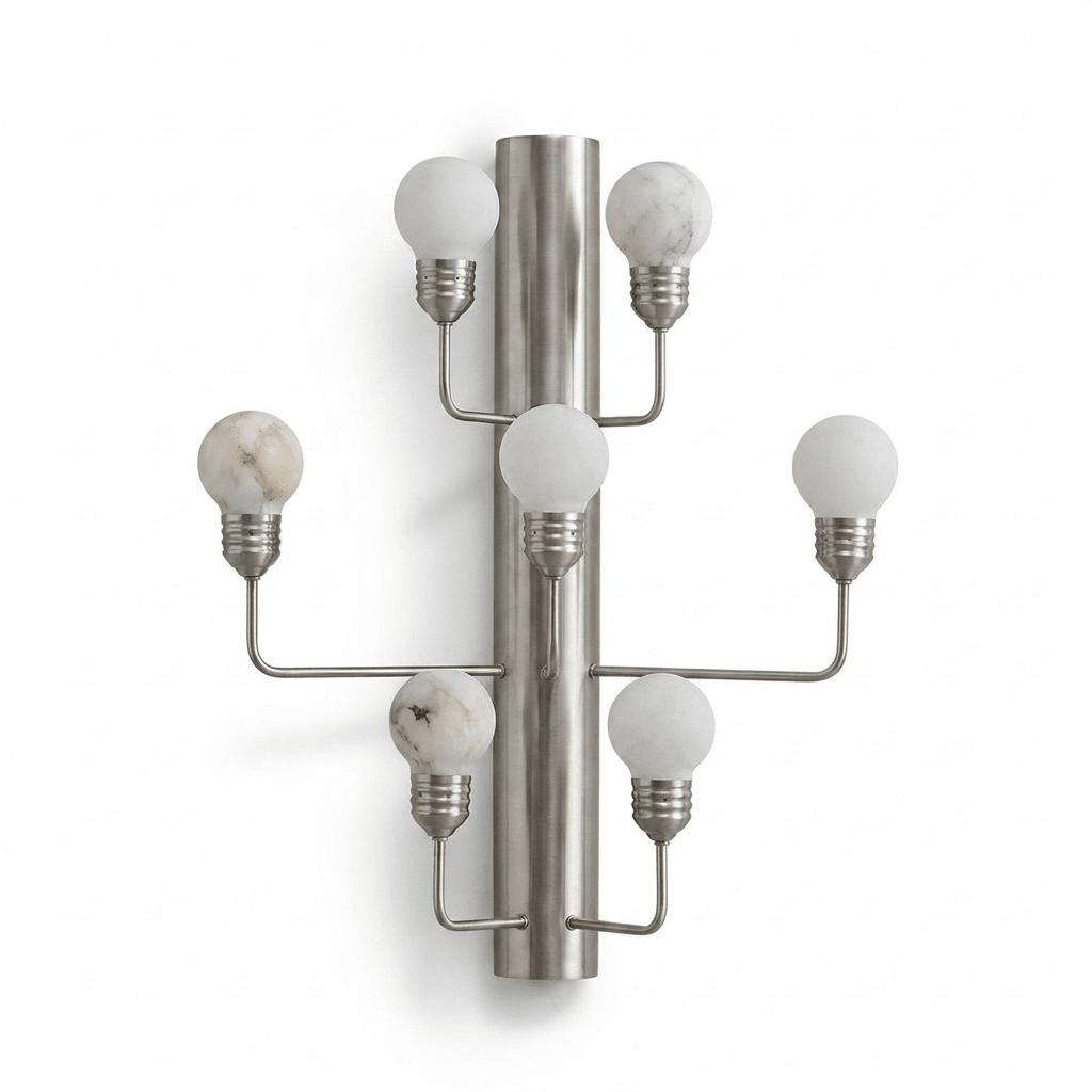 Raggiera Alabaster Globe Wall Sconce by Bling Lighting Studio