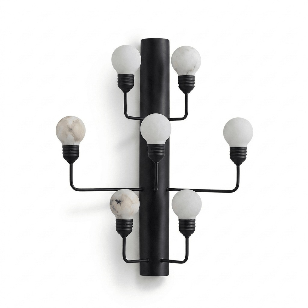 Raggiera Alabaster Globe Wall Sconce by Bling Lighting Studio