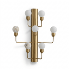 Raggiera Alabaster Globe Wall Sconce by Bling Lighting Studio