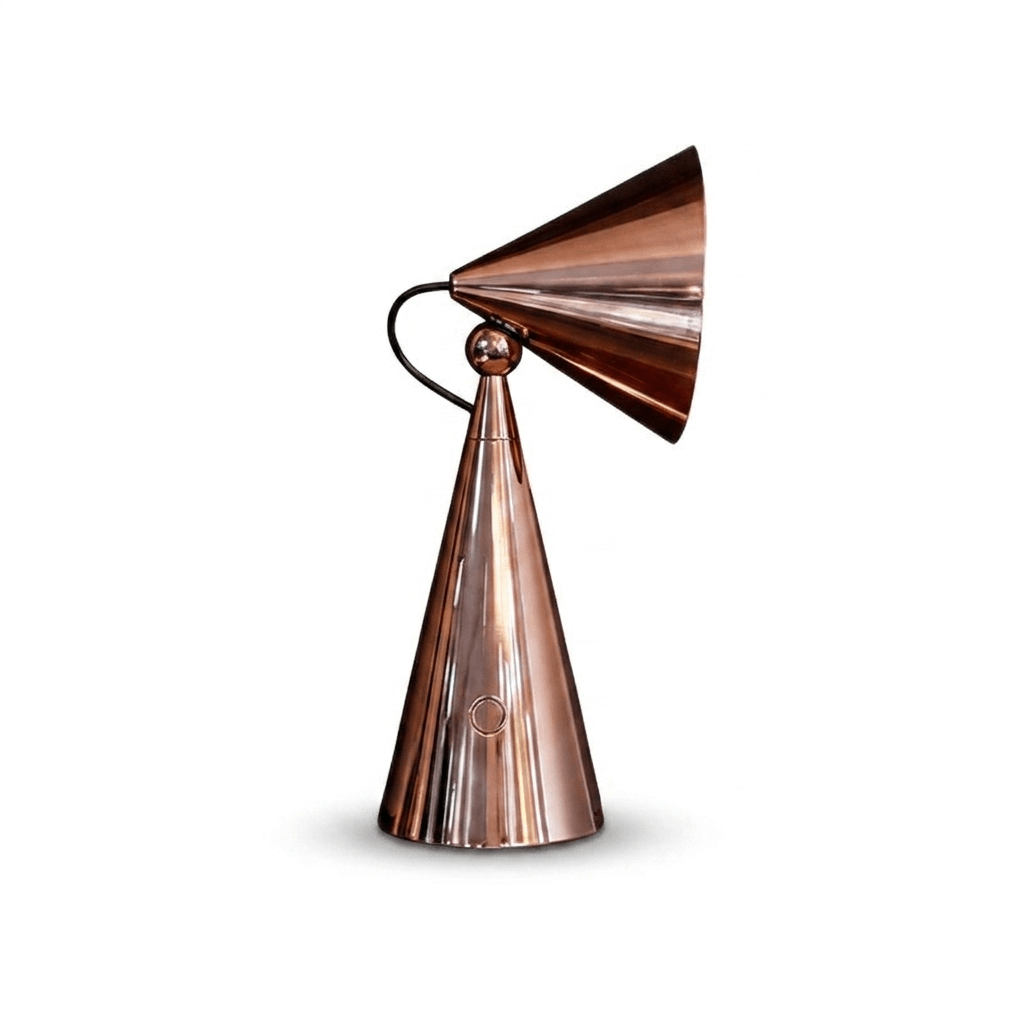 Rechargeable Cone Table Lamp by Bling Lighting Studio