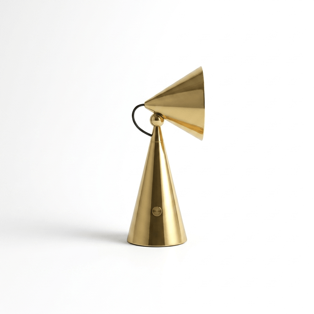 Rechargeable Cone Table Lamp by Bling Lighting Studio