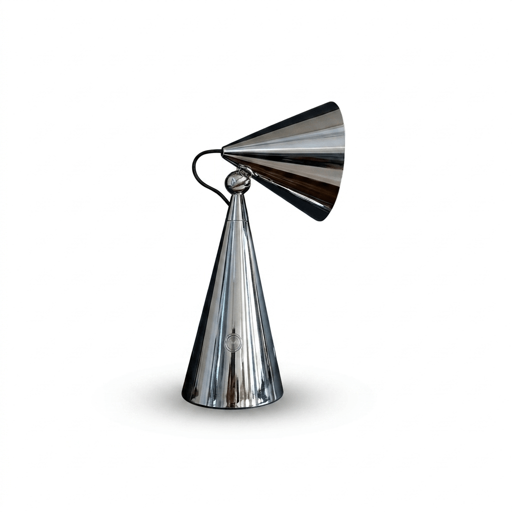 Rechargeable Cone Table Lamp by Bling Lighting Studio