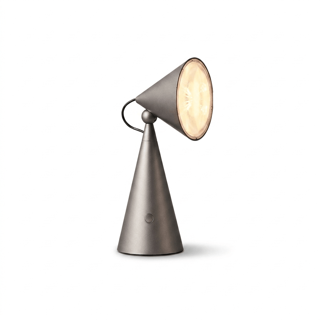 Rechargeable Cone Table Lamp by Bling Lighting Studio